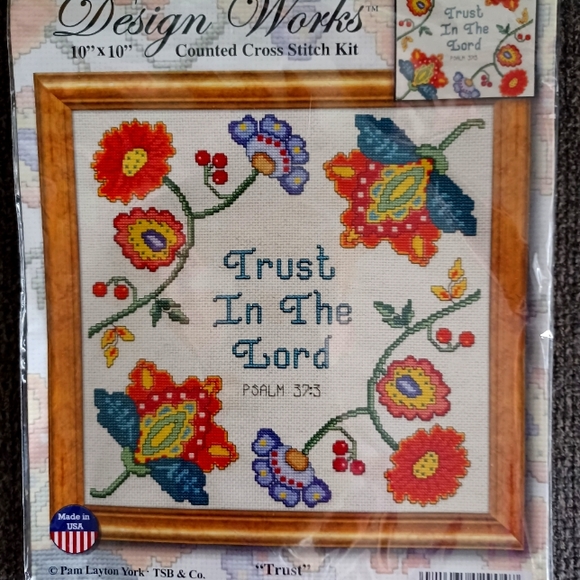 Design Works Counted Cross Stitch Kit, 'Trust In The Lord'  ** NWT ** - Picture 1 of 2